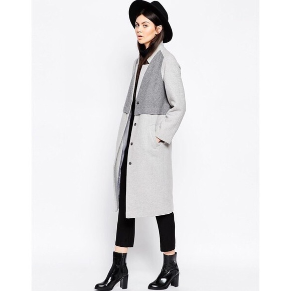 ASOS Jackets & Blazers - ASOS Coat in Cocoon Fit with Panel Detail